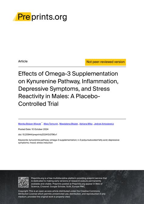 omega 3 stress reactivity